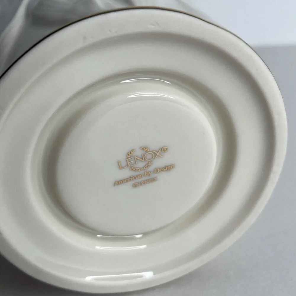 LENOX  Porcelain‎ TULIP VOTIVE HOLDER Embossed Tulips & Golden Rim # 827885